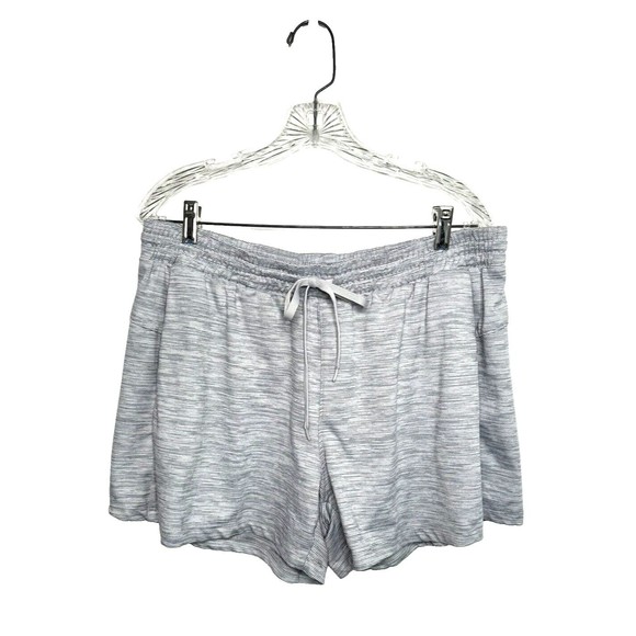 RBX Workout Shorts Running Gray Heathered Elastic Waist Pockets XL - Picture 2 of 7